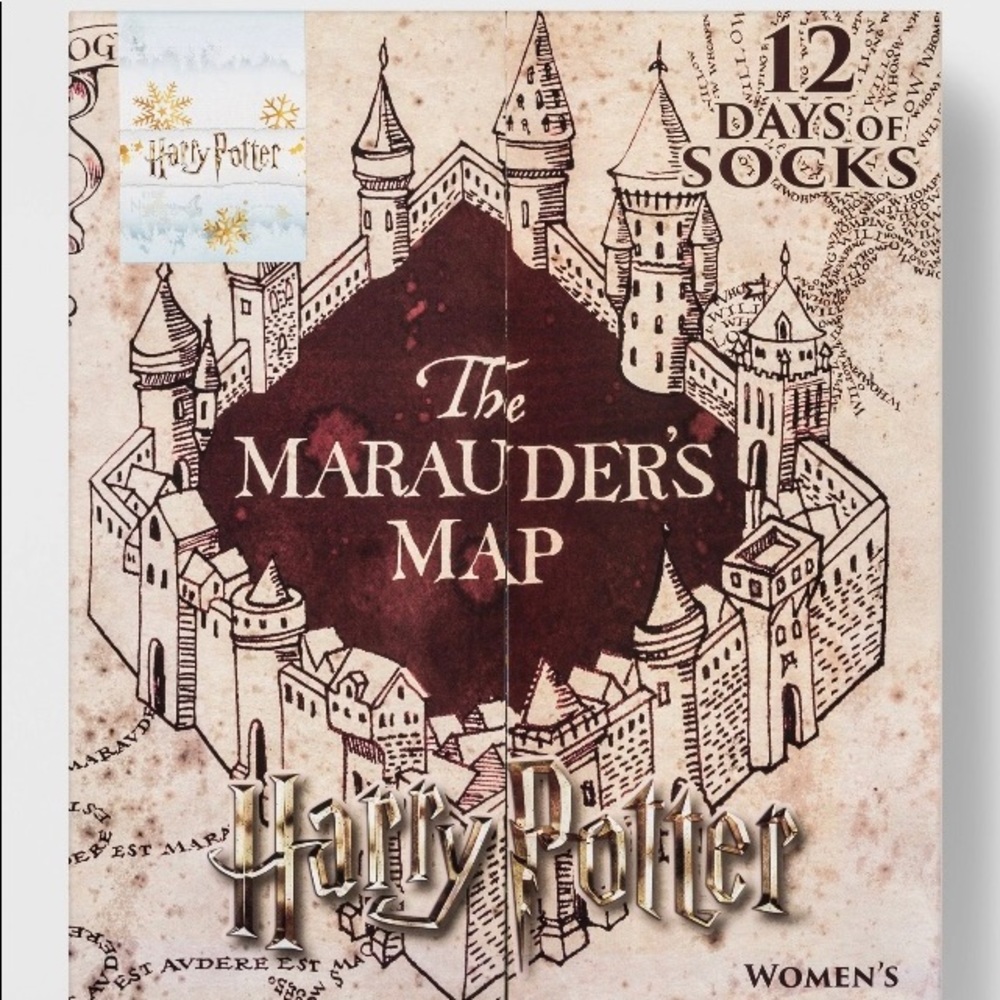 12DAYS OF SOCKS WOMEN'S HARRYPOTTER MARAUDER'S MAP